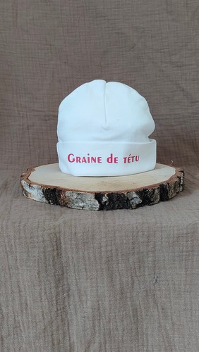 Bonnet naissance coton - en,