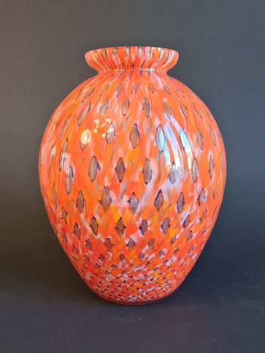 Vase verre soufflé orange - vase,