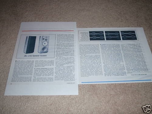 Jbl l150 speaker review pgs - jbl,