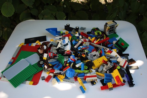 Lego 1kg 600 briques blanc - lego,