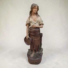 Statue Terre Cuite Polychrome