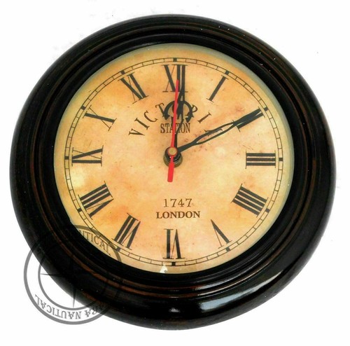 Horloge murale bois style - horloge,