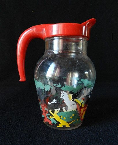 Ancien pichet 1950 verre - pichet,