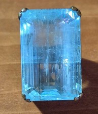 bague argent aigue marine