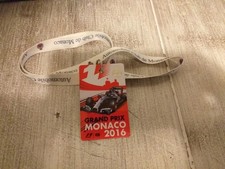 Pass badges CARD  GRAND PRIX DE MONACO 2016 automobile club de Monaco vintage 