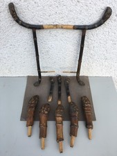 Anciennes patères et accessoires / Bambou / Pommes de pin / Ancien vestiaire