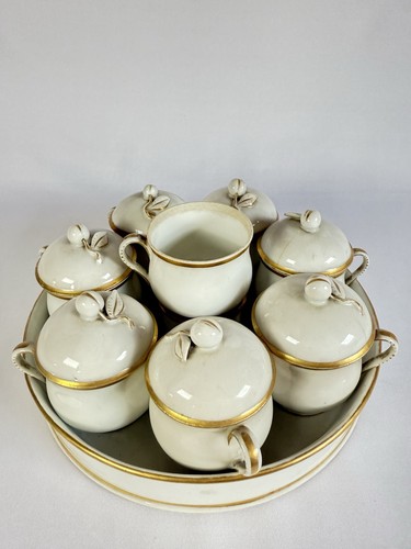 Pots creme sur plateau - pots,
