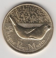 SANS DATE COIN MEDAILLE SOUVENIR A-B -- 80 120 BAIE DE SOMME PHOQUE VEAU MARIN