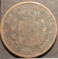 10 Centimos Alphonse XII 1879 Espagne Spain - 298487 coin