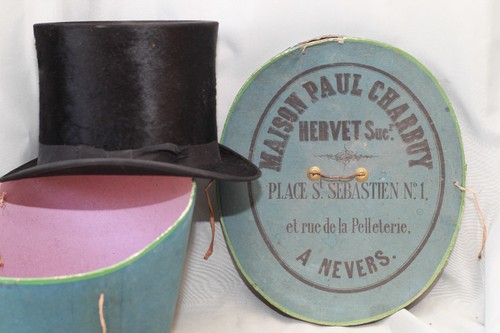 Chapeau haut forme taupe - chapeau,