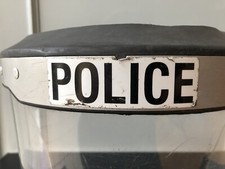 Vintage Authentique Visière Casque POLICE CRS Protection anti Émeute Militaria