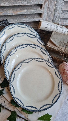 Anciennes assiettes plates - 4,