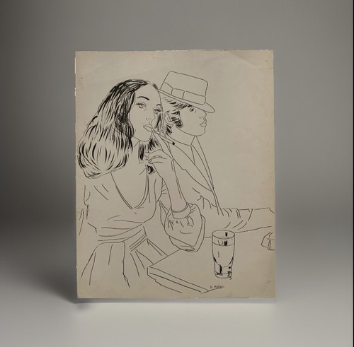 Tableau ancien encre noire