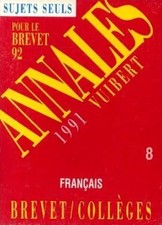 Annales du Brevet, 1991 : français, séries collèges professionnelle et technolog