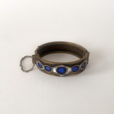 Bracelet vintage en bronze émaillé par Dominique Piéchaud, Néo-médiéval - 1960s