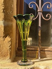 Val Saint Lambert très rare Vase Art Déco de Joseph SIMON Vers 1925 Uranium