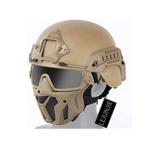Casque Airsoft Tactique PJ et Ensemble de Masques de Protection Faciale avec ...