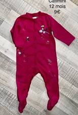 Babygros Catimini Pyjama Rose Coton 12 mois  Bébé Fille