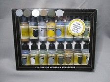 AM944 VALLEJO SET 16 FLACONS PEINTURE BRITISH AIRCRAFT WWII REF 71189 BON ETAT