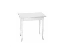 Table Carré Fixe en Bois de Cuisine BAR Classique Art Pauvre Blanc Mat