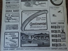 CONTINENTAL 32 + machine à écrire HERALD + LA PLACE CLICHY pub ILLUSTRATION 1910