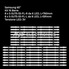 KIT 16 BARRES DE BANDE LED SAMSUNG TV S-5U75-55-FL-R / L UE65JU6530 CY-GJ065HGEV