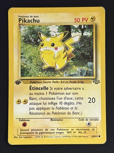 Carte pokemon pikachu 64 - carte,