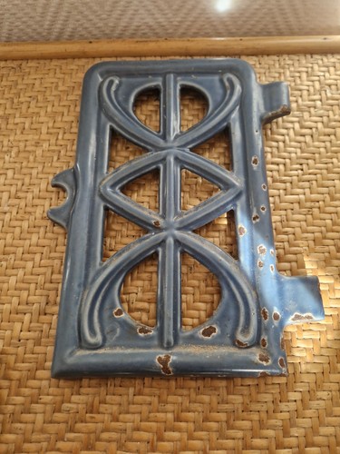 Porte fonte émaillée bleu - porte, en