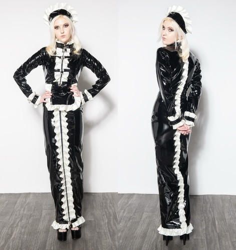 Misfitz blk pvc - ivory, satin