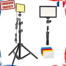 Panneau LED 6" Lampe de Studio Photo avec Trépied 160cm et 4 Filtres Couleurs