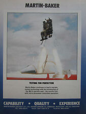 5/1986 PUB MARTIN BAKER MK.14 EJECTION SEAT SIEGE EJECTABLE ESCAPE SYSTEM AD