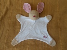 Doudou Lapin marron blanc rose Kenzo