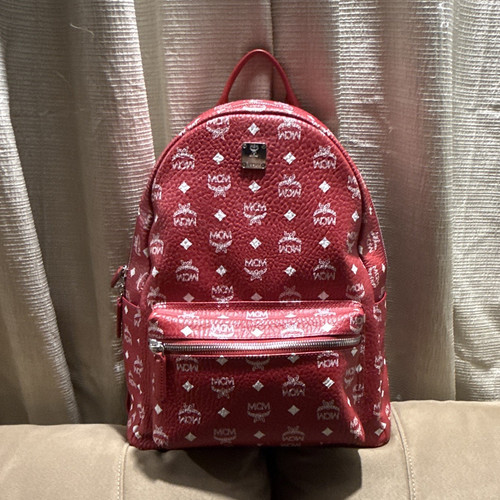 Mcm visetos monogram - mcm, red/white