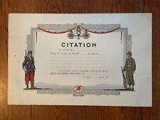 FRANCE BREVET CITATION À