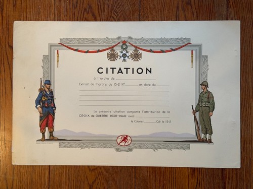 France brevet citation - france,