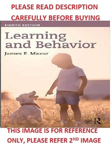Learning and behavior mazur - learning,