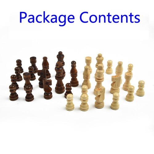 32pcs bois sculpté échecs - bois,