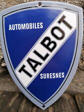 Plaque émaillée Automobile TALBOT Enamel sign no Renault Peugeot Panhard Bugatti