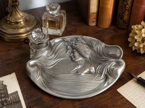 Encrier art nouveau signé - nouveau, n