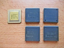 Lot vintage Intel 80186 et 80188 (5 Pcs)