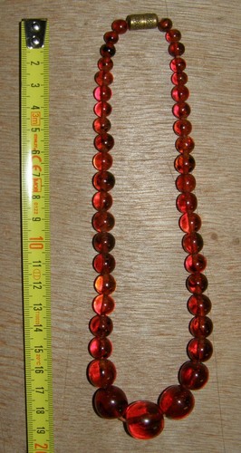 Ancien antique collier amber - collier,
