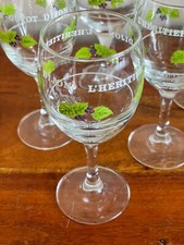 6 Verres  à pied cassis Sirop