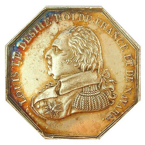 Jeton louis xviii huissiers - louis,