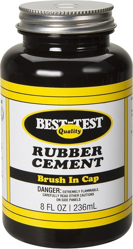 Test rubber cement 8oz - cement,