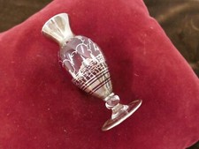 vase verre de Venise,applications d'argent,colonne St Marc et gondole,H 135mm