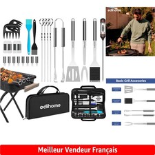 Coffret 25 Accessoires pour Barbecue - En Acier Inoxydable, Pratique et Élégant