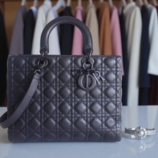 Sac lady Dior ultramatte noir