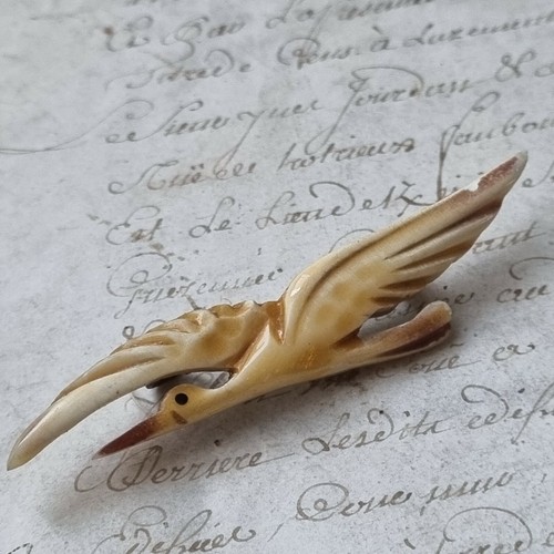 Broche ancienne 1920 cigogne - broche,