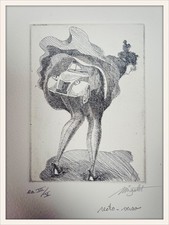 Alain MIRGALET (né en 1950) Lithographie - Epreuve d'Artiste 3/5 - Recto Verso