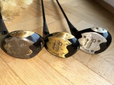 Lot 3 bois Mizuno White Fang graphite (1, 5, 7) – clubs de golf vintage collect